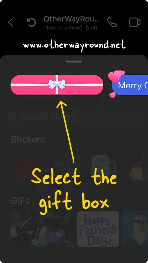 How To Send Gift Message On Instagram Step-4