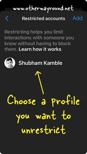 How To Unrestrict Someone On Facebook Messenger Step-4