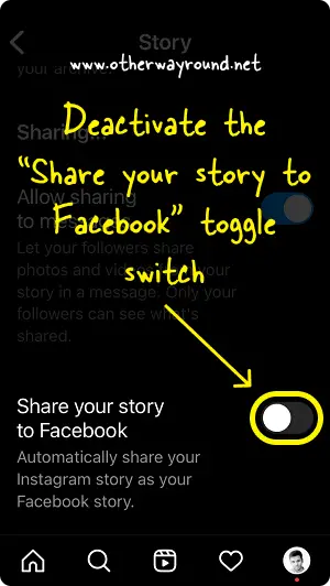 How To Stop Sharing Instagram Stories On Facebook Step-6