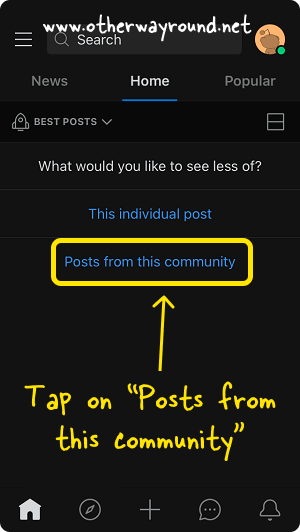 How To Delete Recent Communities On Reddit_Remove suggested posts from your home feed_Step-3