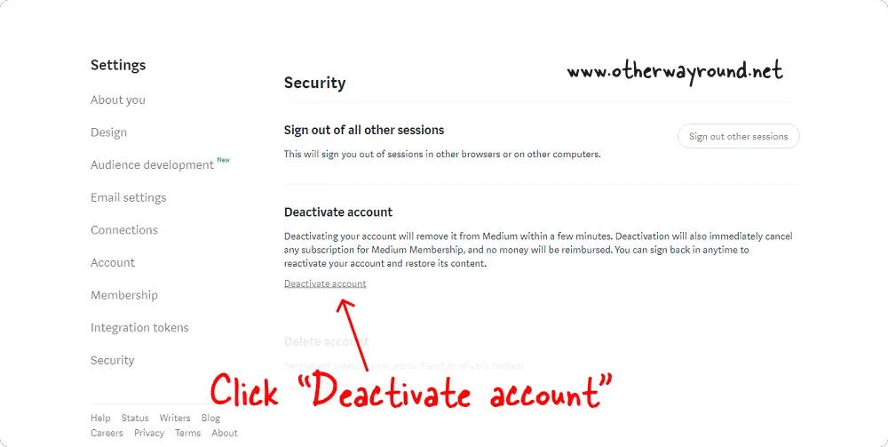 How To Deactivate Medium Account On Website