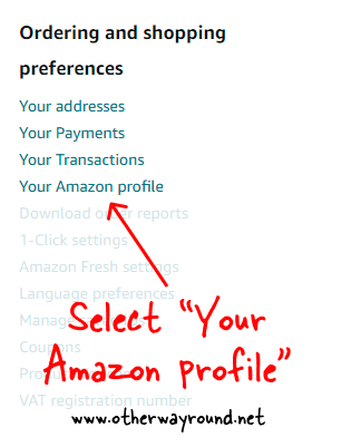 How To Get Amazon Profile Link Step-3