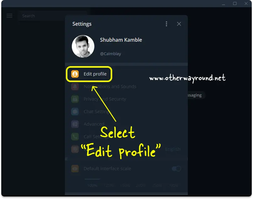 How To Get Your Telegram Link On Desktop Step-3