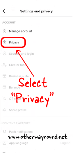 How To Stop Getting Tagged On TikTok Step-3