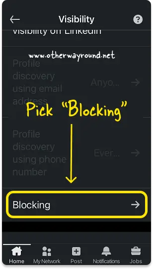 How To Unblock Someone On The LinkedIn App Step-3