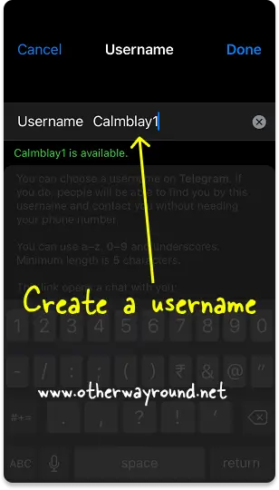 How To Get Your Telegram Link On iOS Step-4