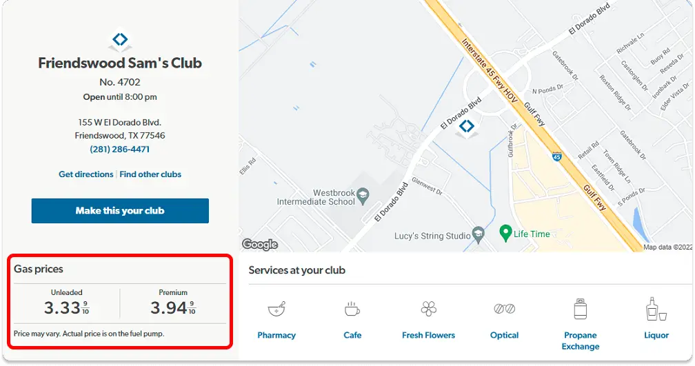 How Much Is Gas A Gallon At Sam's Club?