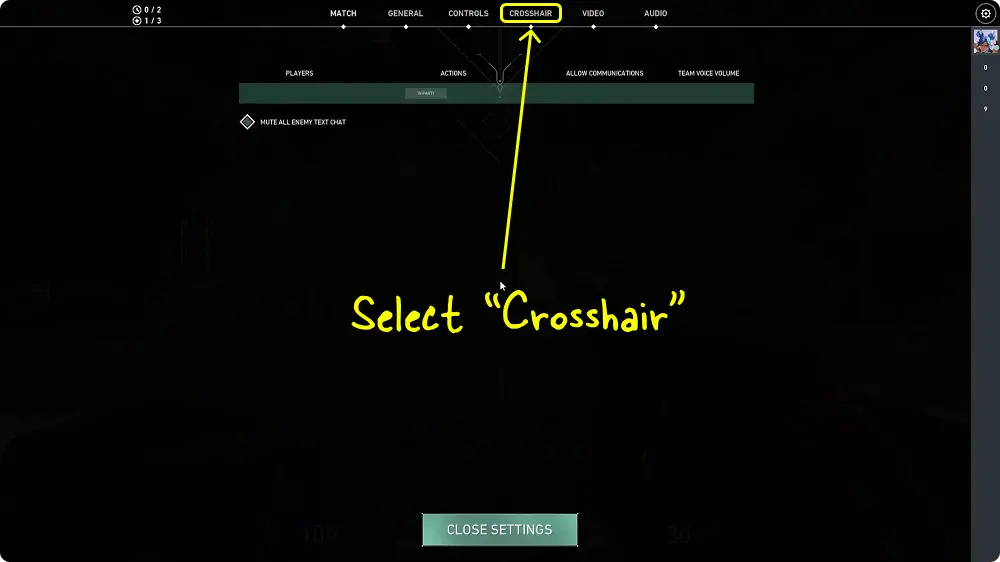 How To Change The Crosshair Color In Valorant Step-3