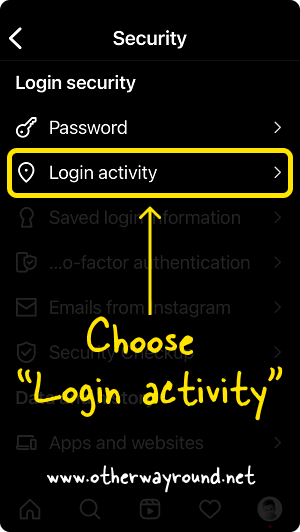 How To Delete Login Activity On Instagram Step-3
