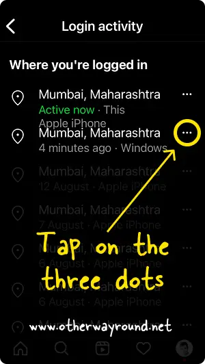 How To Delete Login Activity On Instagram Step-4