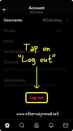 How To Log Out Of Twitter On iPhone Step-5