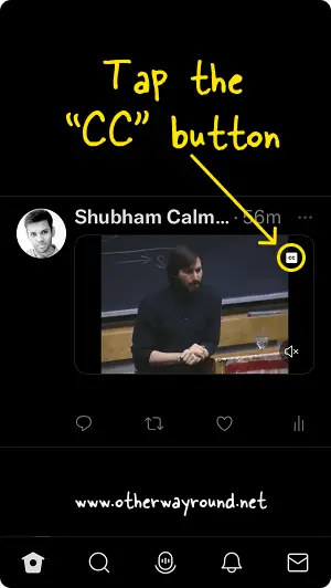 How To Turn ON/OFF Captions On Twitter Videos Step-3
