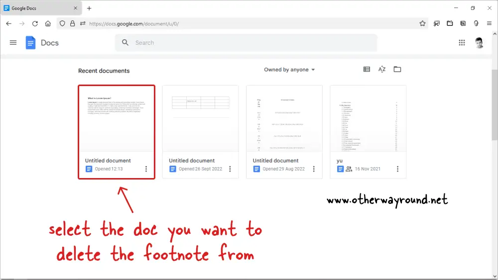 How To Delete A Footnote In Google Docs Step-1