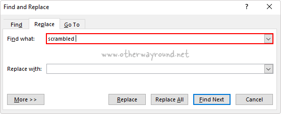 How To Find And Delete In Word Step-2