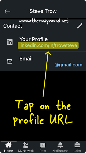 How to Find Your LinkedIn URL on the App Step-5