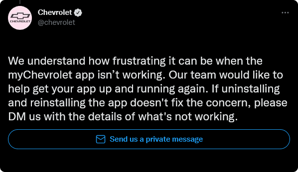 myChevrolet App Not Working